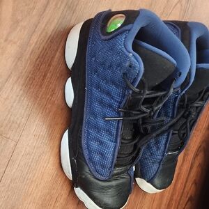 Jordan Blue and Black Sneakers with Holographic Detail